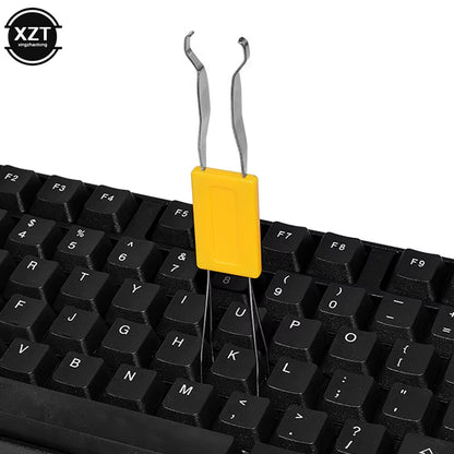 2 in 1 Keycaps Puller Accessories Unloading for Gaming Keyboard Switches Remover Button Extractor Tool Fixing Durable Easy Use