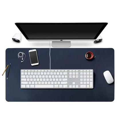 70X35Cm Large Size Office Home Desk Protector Mat Royal Blue Mouse Pad PU Leather Suede Waterproof Keyboard Pad Gaming Mousepad