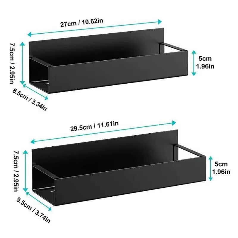 2Pcs Magnetic Storage Shelf Household Kitchen Refrigerator Washing Machine Side Hanging Storage Rack, Multifunctional Storage